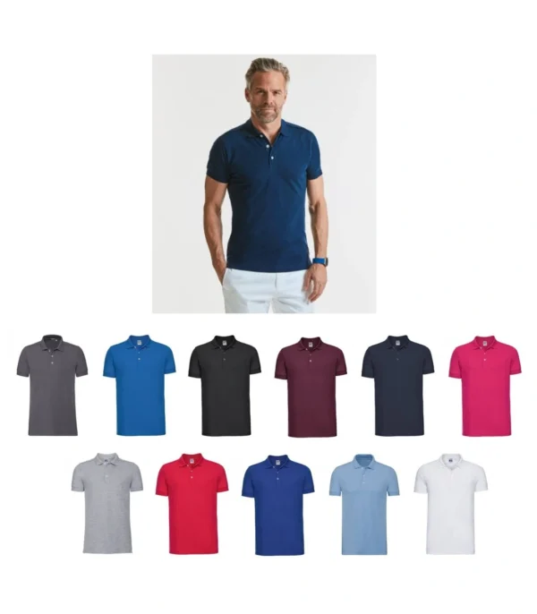 Russell 566M Stretch Pique Polo Shirt